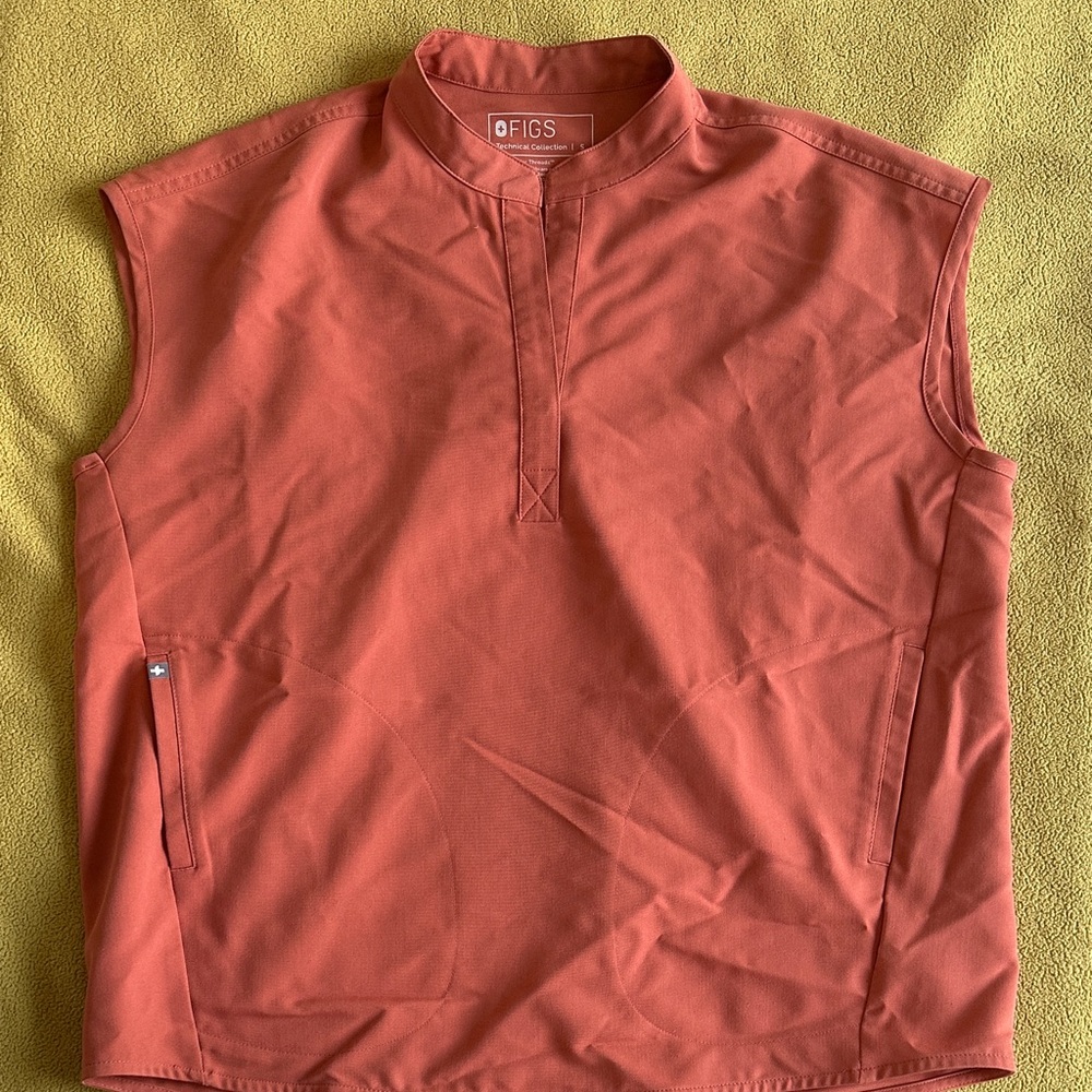 Figs Collar Top - Burnt Orange